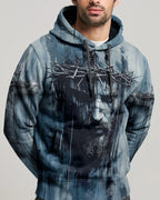 Cowgic Jesus Is My Savior Lion Watercolor Men's All Over Print Shirt