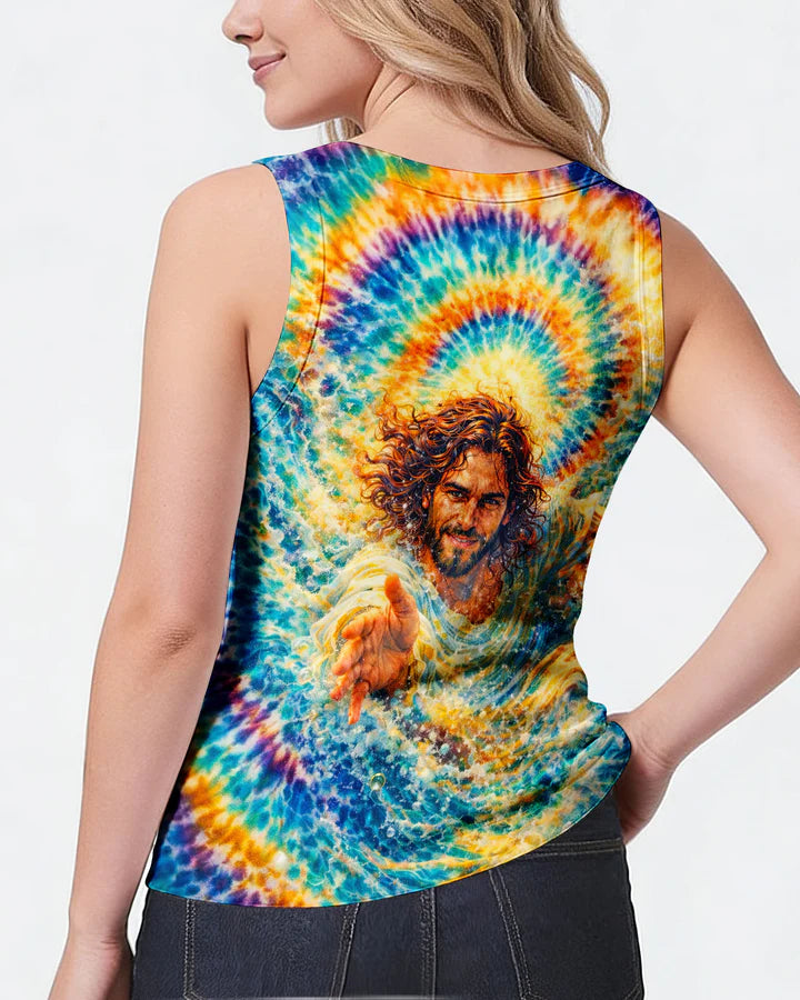 Cowgic Saved By His Grace Jesus Water Swirl Women's All Over Print Shirt