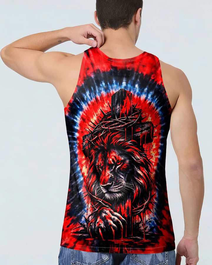 Cowgic Jesus And Lion Swirl Men's All Over Print Shirt