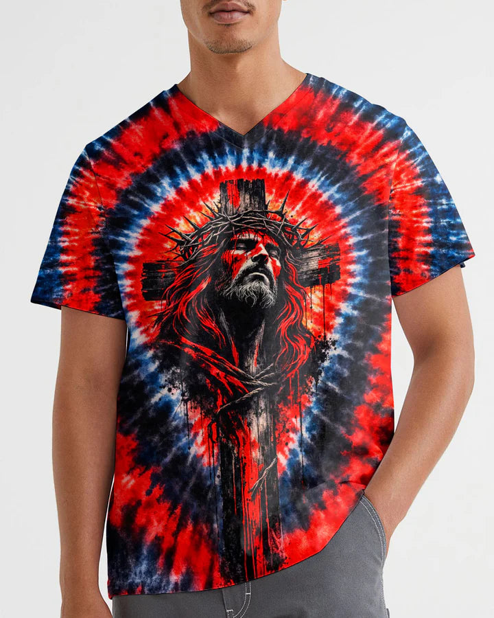 Cowgic Jesus And Lion Swirl Men's All Over Print Shirt