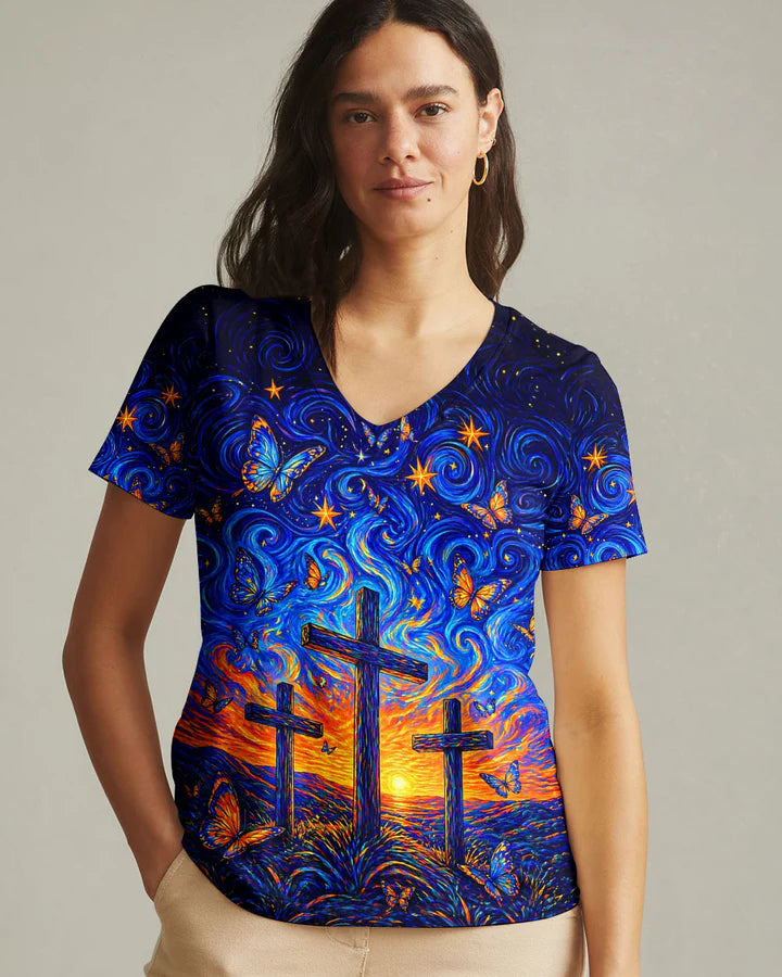 Cowgic When God Steps In Miracles Happen Women's All Over Print Shirt