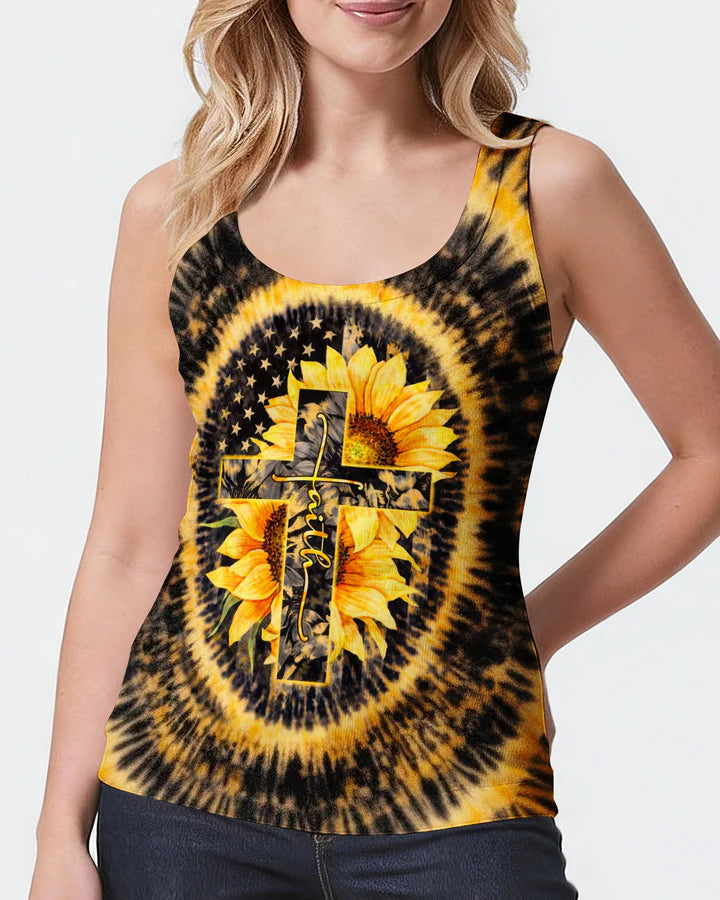 Cowgic Sunflowers Cross Swirl Women's All Over Print Shirt