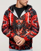 Cowgic Jesus Halo Of Faith Red & Black Swirl Men's All Over Print Shirt