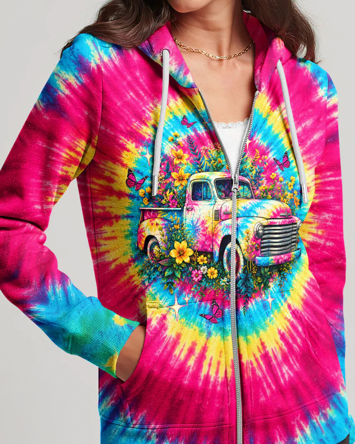 Cowgic Jesus Take The Wheel Colorful Swirl All Over Print Shirt