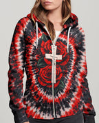 Cowgic Cross Rose Swirl Women's All Over Print Shirt