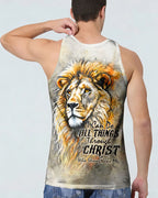 Cowgic I Can Do All Things Through Christ Lion Cross Men's All Over Print