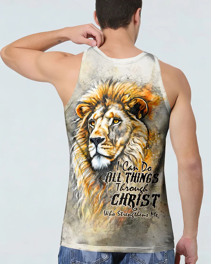 Cowgic I Can Do All Things Through Christ Lion Cross Men's All Over Print