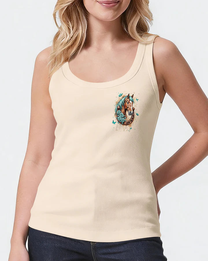 Cowgic Blessed By God Horse Women's All Over Print Shirt