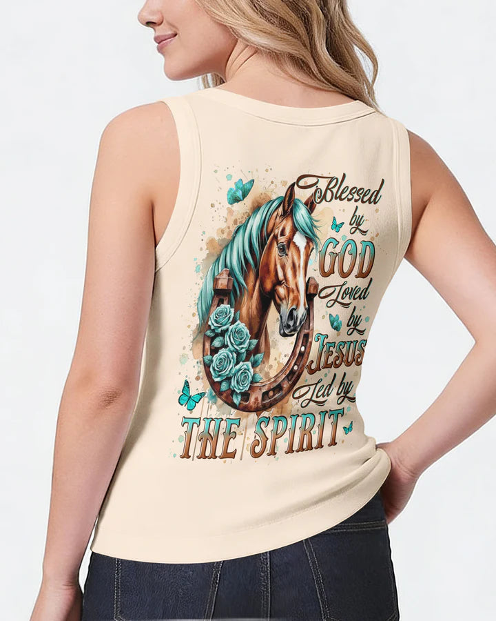 Cowgic Blessed By God Horse Women's All Over Print Shirt
