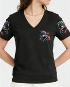 Cowgic Blessed By God Loved By Jesus Horse Women's All Over Print Shirt