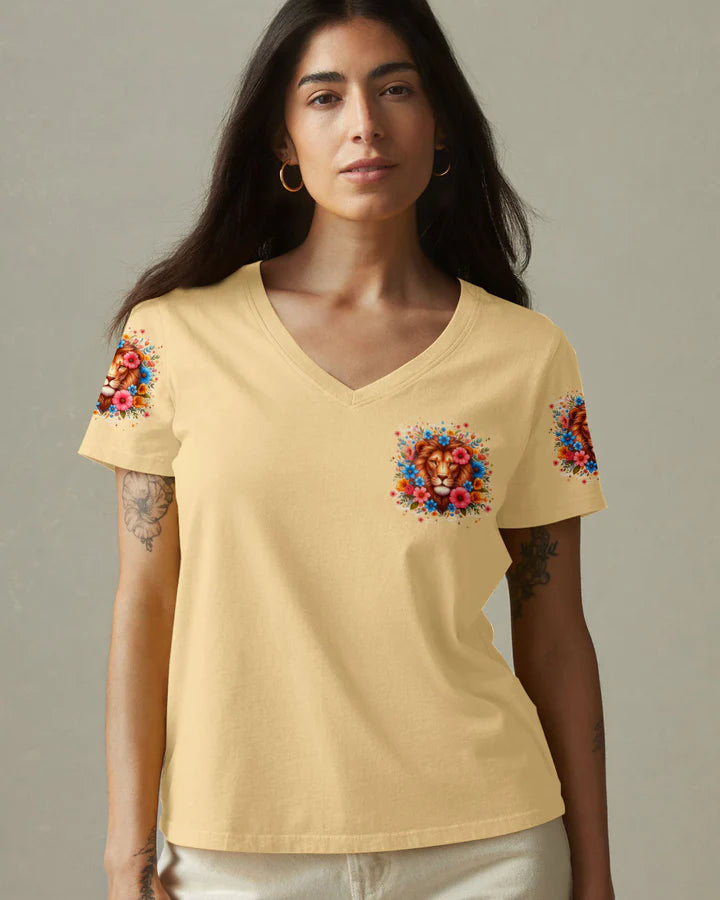 Cowgic Blessed By God Lion Women's All Over Print Shirt