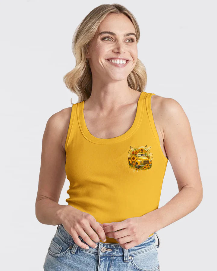Cowgic Jesus Take The Wheel Sunflowers Women's All Over Print Shirt