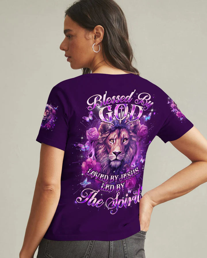Cowgic Blessed By God Lion Women's All Over Print Shirt