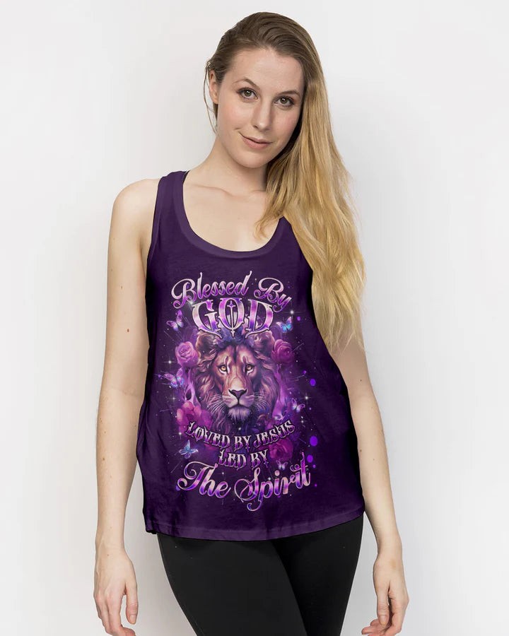 Cowgic Blessed By God Lion Women's All Over Print Shirt