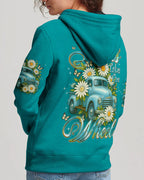 Cowgic Jesus Take The Wheel Daisies Women's All Over Print Shirt