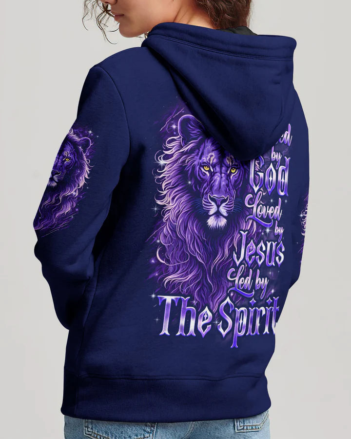 Cowgic Blessed By God Loved By Jesus Lion Women's All Over Print Shirt
