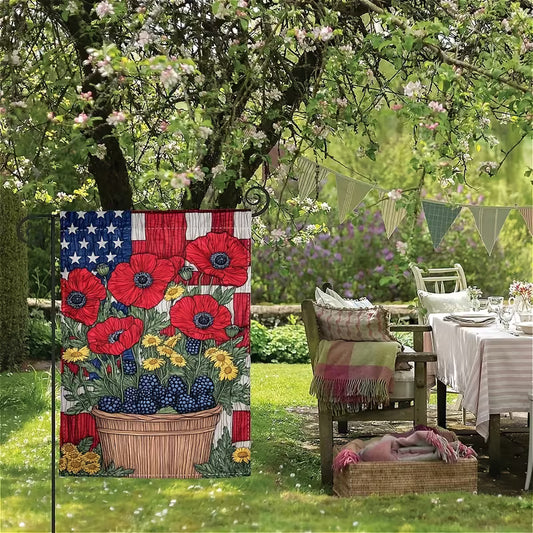 Cowgic July 4th Basket of Flowers National Flag