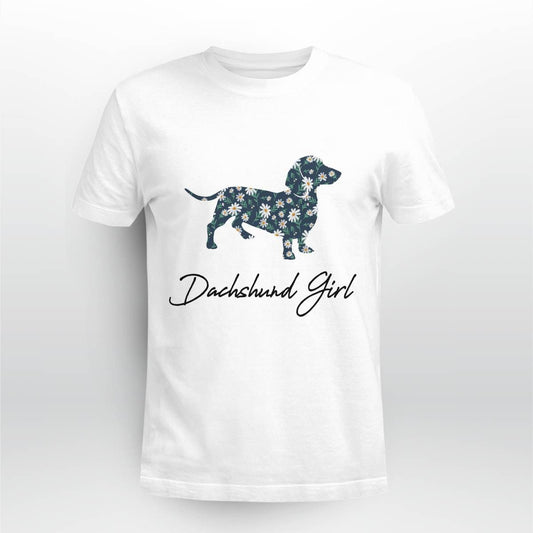 Cowgic Dachshund Girl With Daisy Flowers