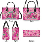 Cowgic With God All Things Are Possible Breast Cancer Leather Handbag