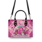 Cowgic With God All Things Are Possible Breast Cancer Leather Handbag