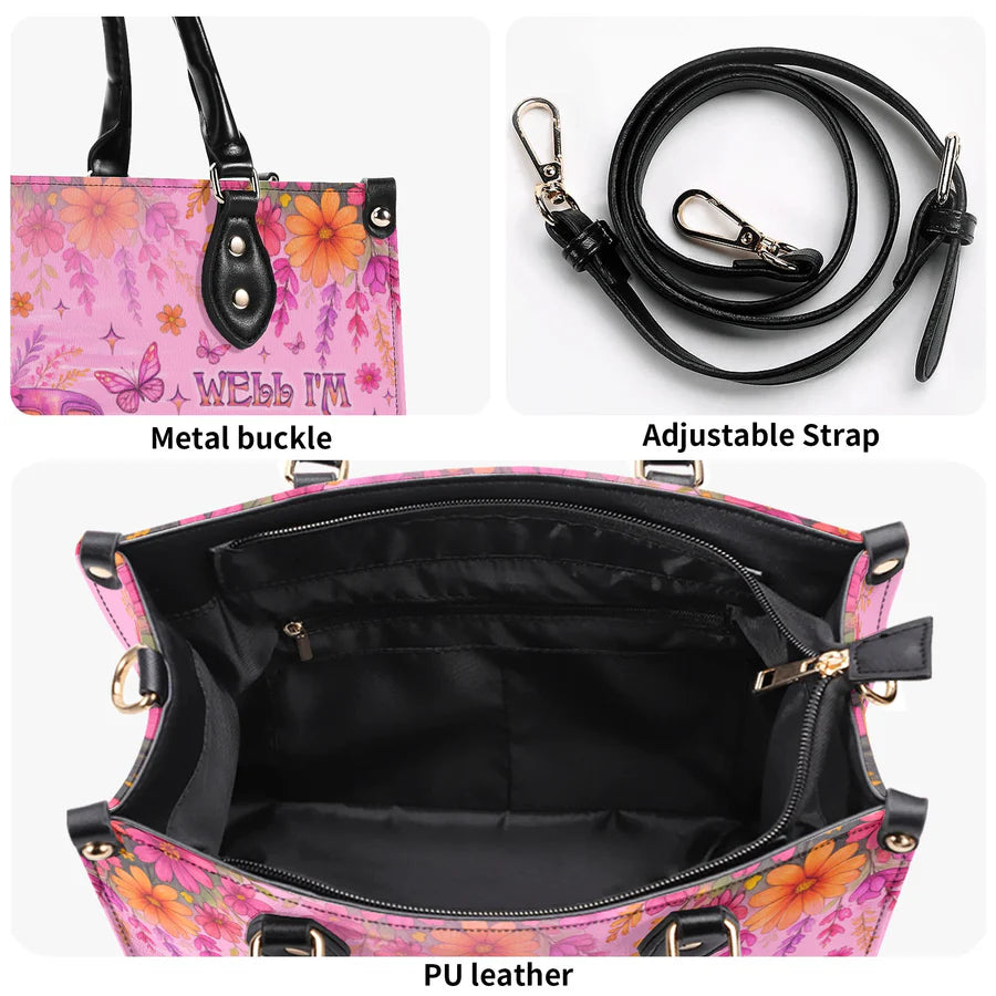 Cowgic Running Against The Wind Truck Leather Handbag