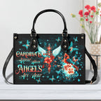 Cowgic Cardinals Appear When Angels Are Near Leather Handbag
