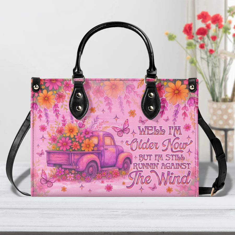 Cowgic Running Against The Wind Truck Leather Handbag