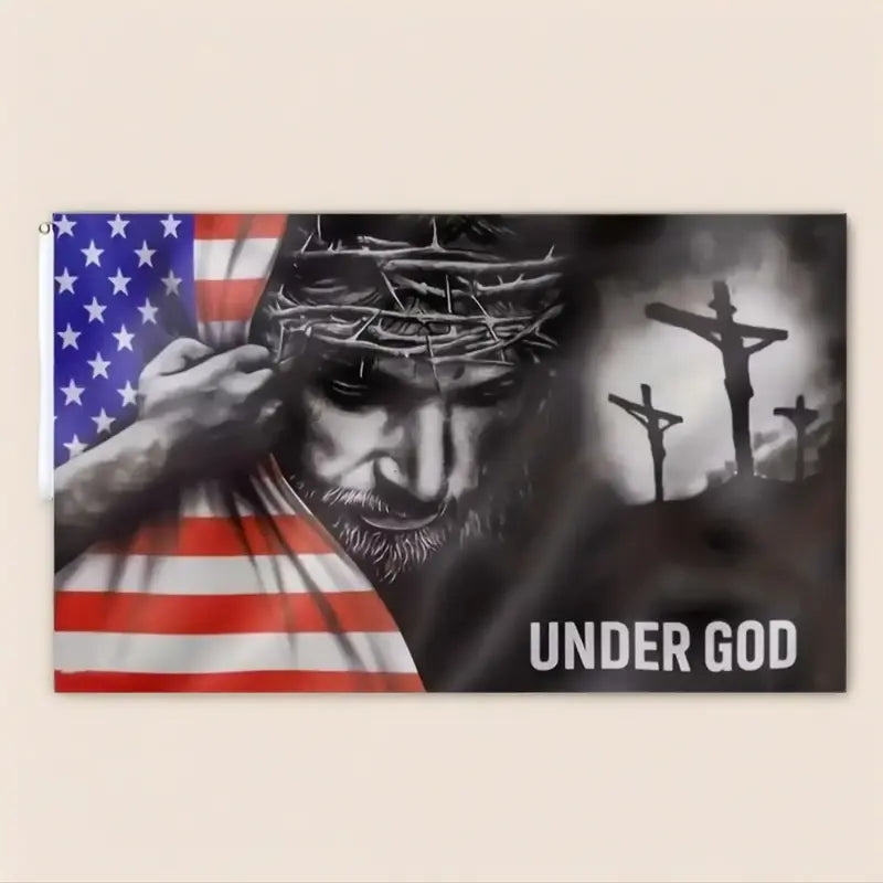 Cowgic Under God Pattern Flag, American Flag with Grommets