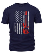 Cowgic USA American Flag Bass Guitar Player Musician