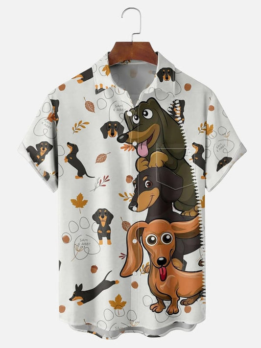 Cowgic Dachshund Autumn Leaves