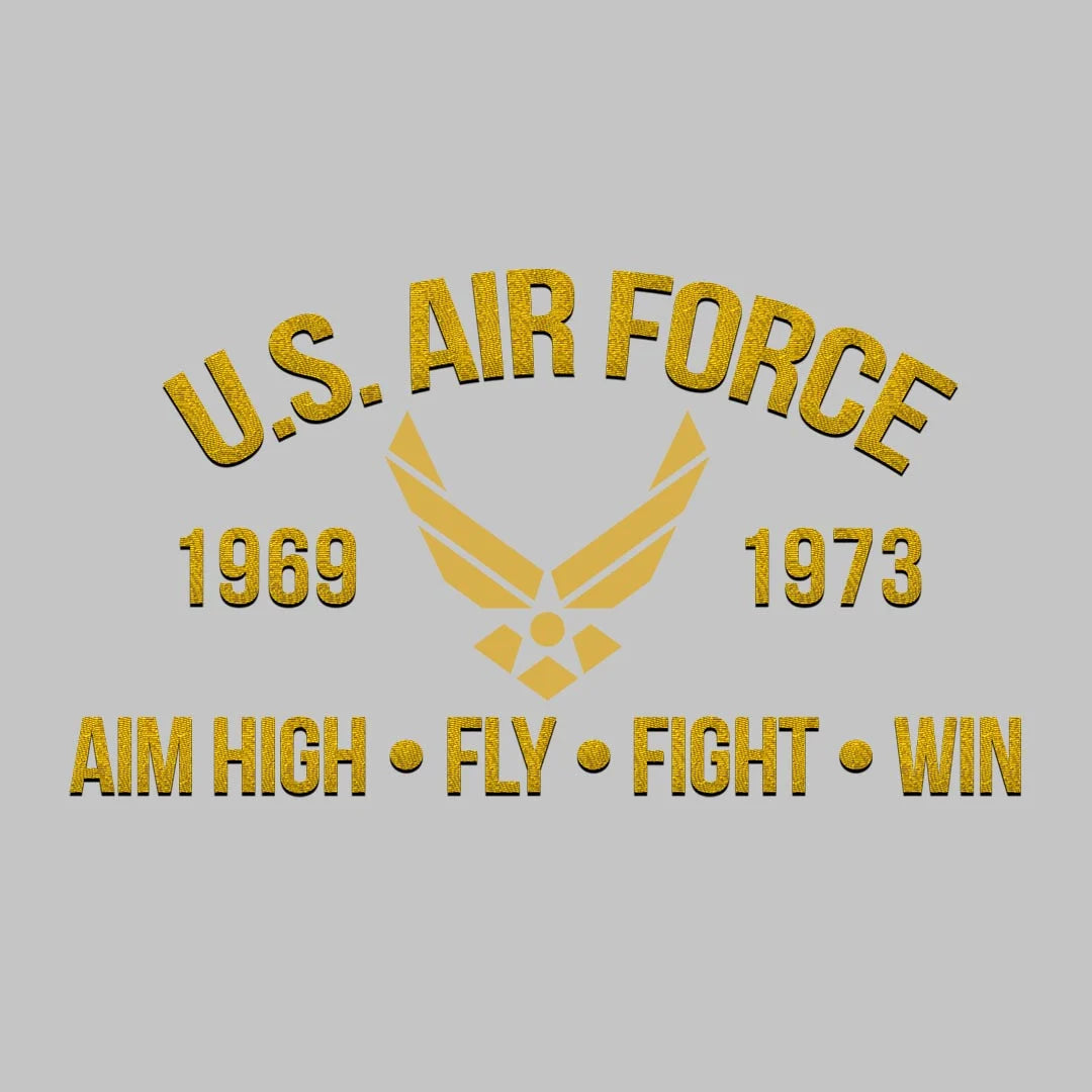Cowgic Air Force Embroidered Washed Cap - AIM HIGH FLY FIGHT WIN - Custom Rank & Name - Vintage Distressed Cap for Veterans