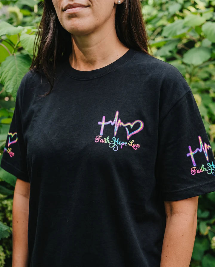 Cowgic Faith Hope Love Neon Rose Cross Women's All Over Print