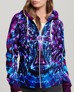 Cowgic Faith In Light Wing Cross Swirl Women's All Over Print Shirt
