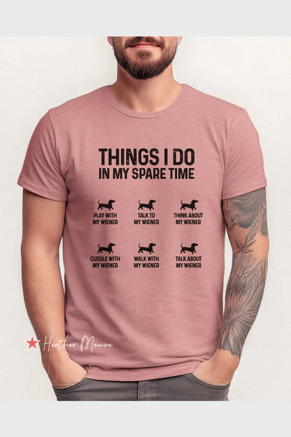 Cowgic Things I Do In My Spare Time Wiener Shirt