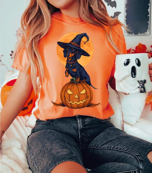 Cowgic Funny Halloween Dachshund T-Shirt