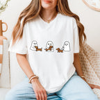 Cowgic Ghost Trio Halloween Dachshund T-shirt