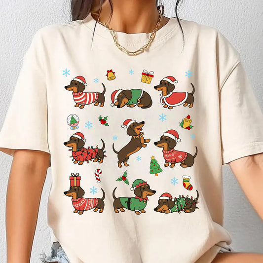 Cowgic Funny Dachshund Christmas, Cute Wiener Dog