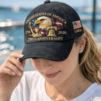 Cowgic Personalized America’s 250th Anniversary, Eagle 1776–2026 Custom Embroidered Cap