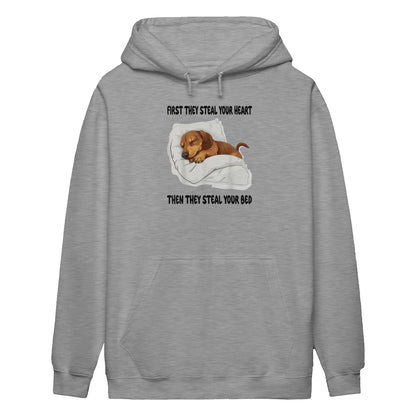 Cowgic First They Steal Your Heart Dachshund Hoodie