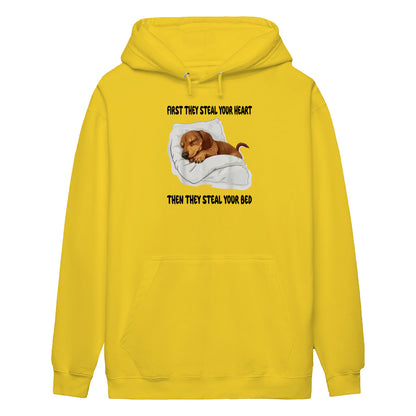 Cowgic First They Steal Your Heart Dachshund Hoodie