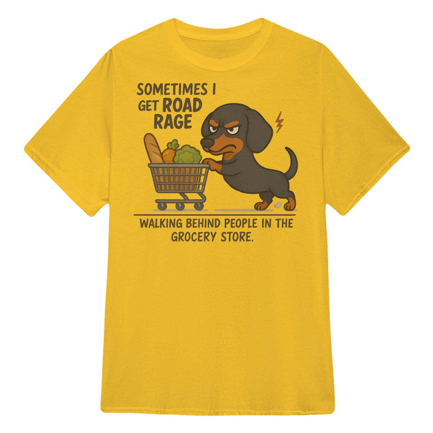 Cowgic Sometimes I Get Road Rage Dachshund T-shirt