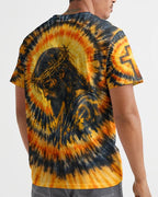 Cowgic Jesus Halo Of Faith Black & Yellow Swirl Men's All Over Print Shirt