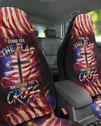 Cowgic Stand For The Flag Kneel For The Cross Automotive