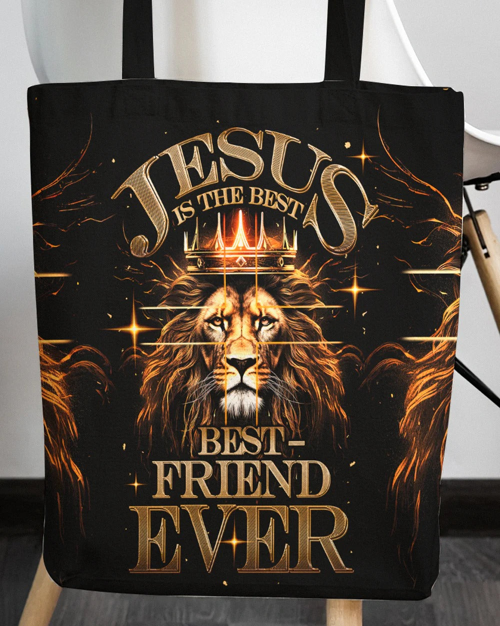 Cowgic Jesus Is The Best Lion Tote Bag