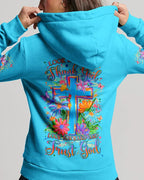 Cowgic Look Back And Thank God Cross Flowers All Over Print Shirt