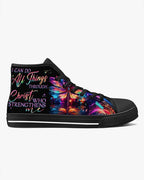 Cowgic I Can Do All Things Dragonflies High Top Canvas Shoes