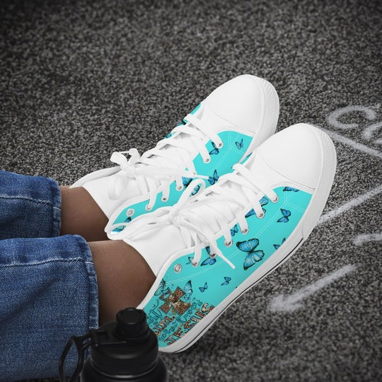 Cowgic Just A Girl Who Loves Jesus High Top Canvas Shoes
