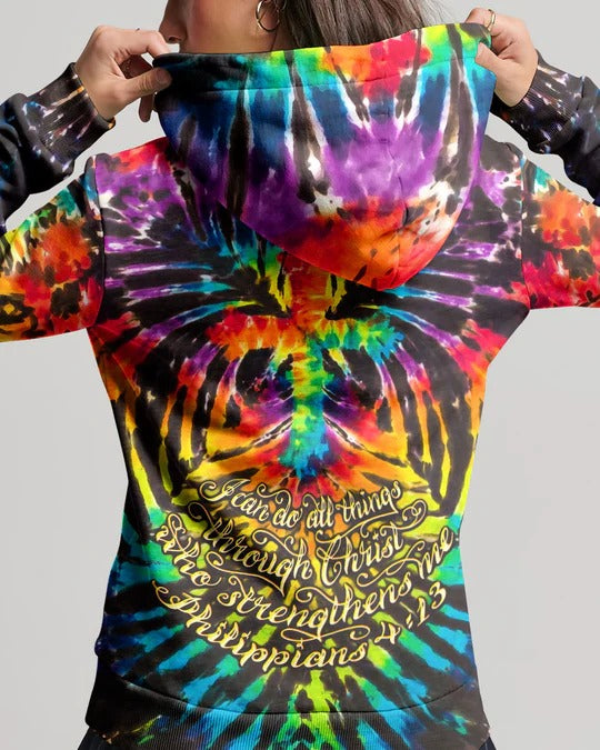 Cowgic Faith Through Christ Tie-Dye Cross All Over Print