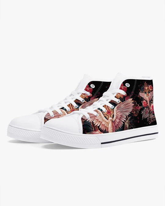 Cowgic Walk By Faith Not By Sight High Top Canvas Shoes