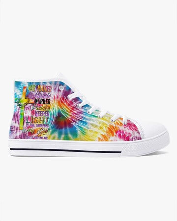 Cowgic Promise Keeper Light In The Darkness Tie Dye High Top Canvas Shoes